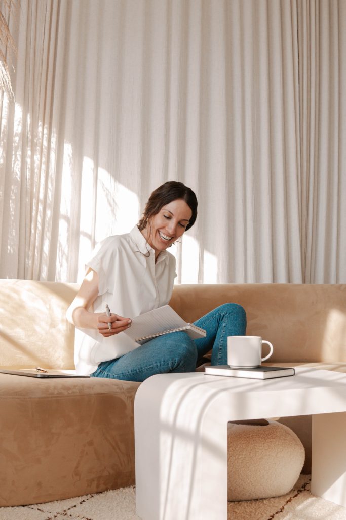 spring morning routine woman reading the lazy gal sejal ghanate