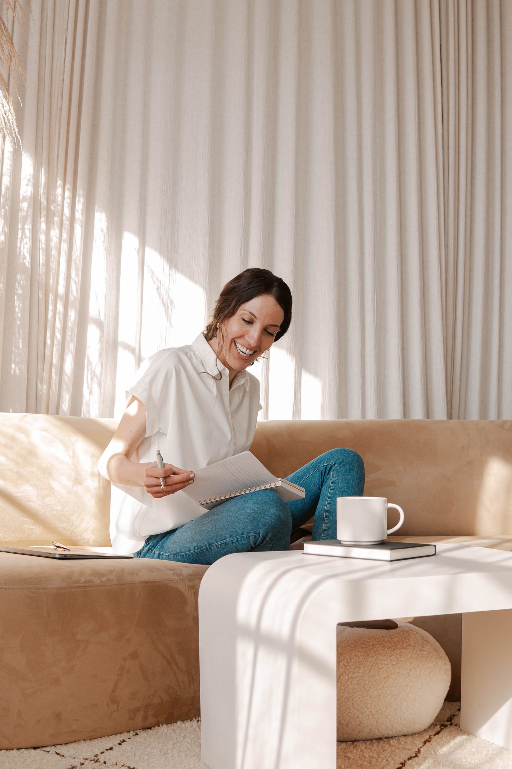 spring morning routine woman reading the lazy gal sejal ghanate